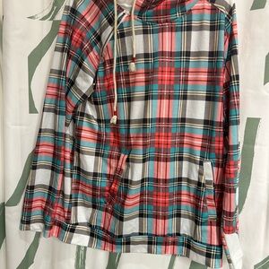 Plaid Hooded Pullover